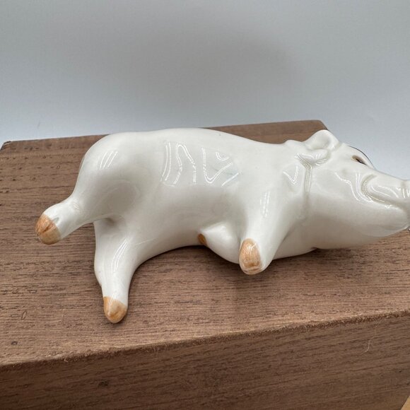 Fitz and Floyd Nesting Pig Vintage Salt or pepper single laying down farmhouse b - Picture 6 of 12